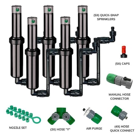 Autowater Irrigation Autowater QSK-745 Quick Snap in Ground 5 in. Pop Up Adjustable Sprinkler; Pack of 5 QSK-745